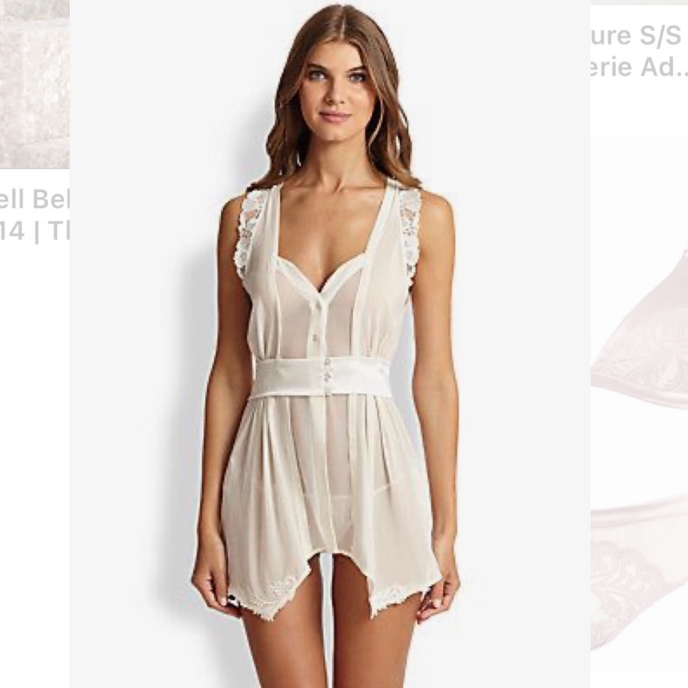 NWT La Perla Ivory silk blend chemise babydoll
